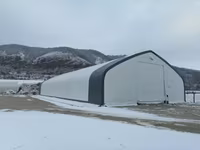 Промышленный палаточный павильон 15,25 x 36,6 x 4,5 (8,015 м / Промышленный цех 15,25 x 36,6 x 4,5 м — الصورة 1