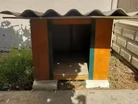 Taxta it evi - Material: qalın taxta korpus, yanlar əlavə lövhə ilə — լուսանկար 1
