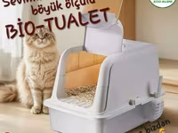Böyük ölçülü BIO-TUALET – pişiklər üçün qapalı qum qabı - Ölçü: 60.6sm — фото 1
