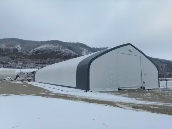 Промышленный палаточный павильон 15,25 x 36,6 x 4,5 (8,015 м / Промышленный цех 15,25 x 36,6 x 4,5 м