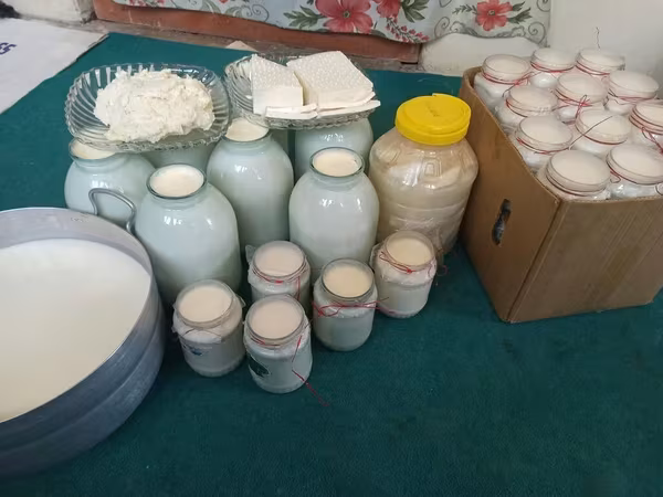 1 ltr --1 m 50 qəpik ( Süd ) 3 kq balon --4 m 50 qəpik (qatiq) 600 qr